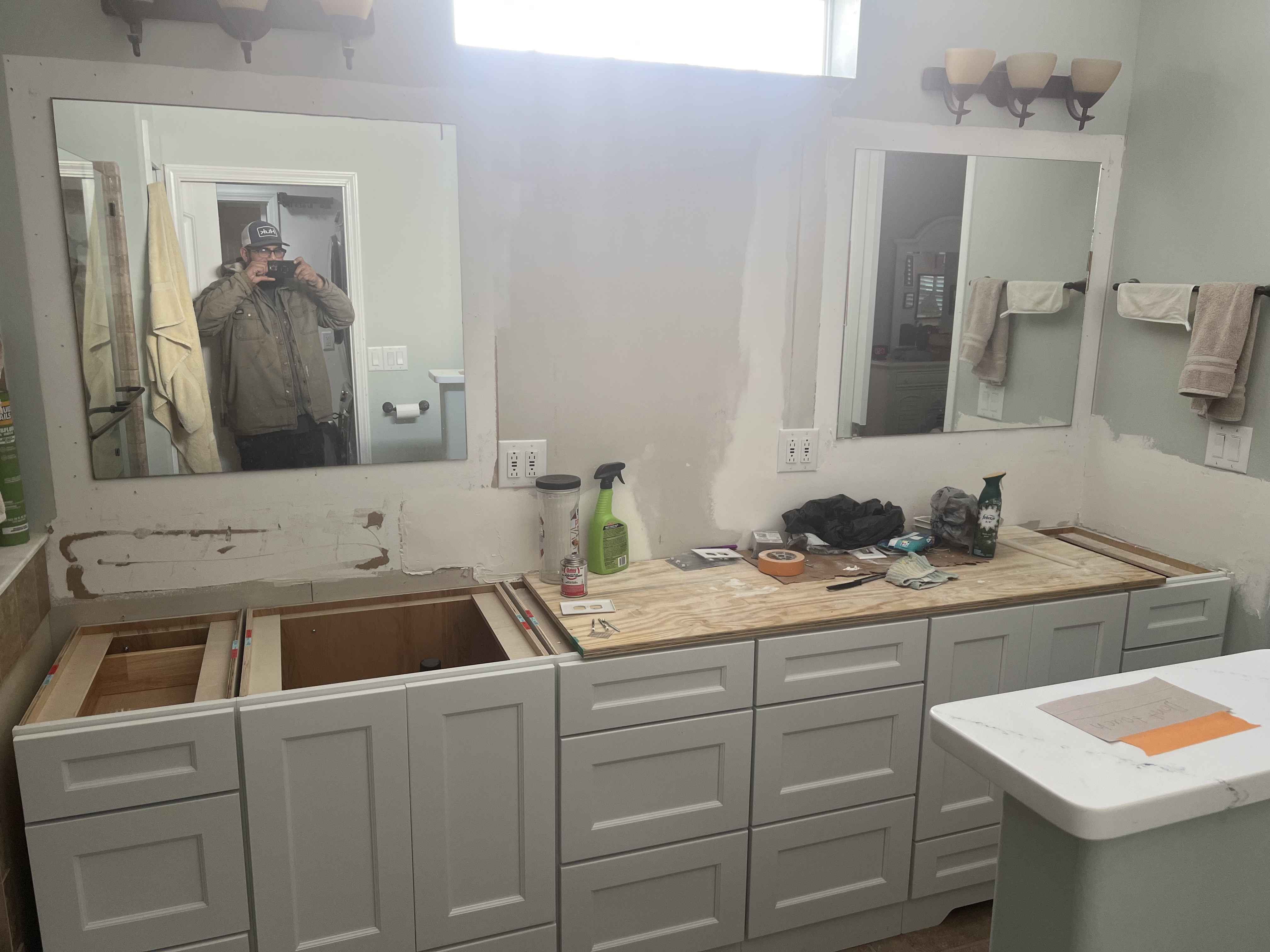 Project before work was completed