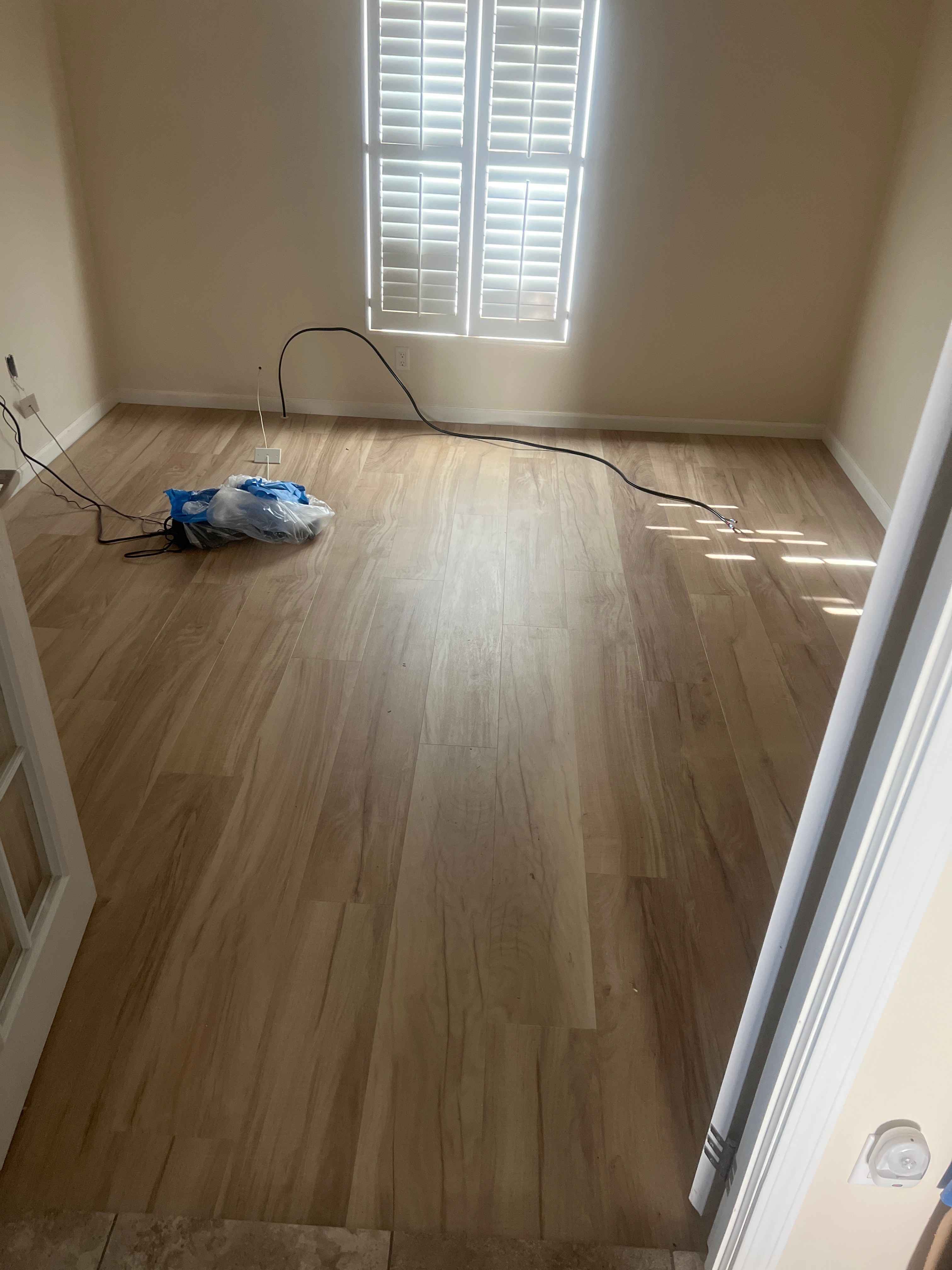 Flooring project after work was completed