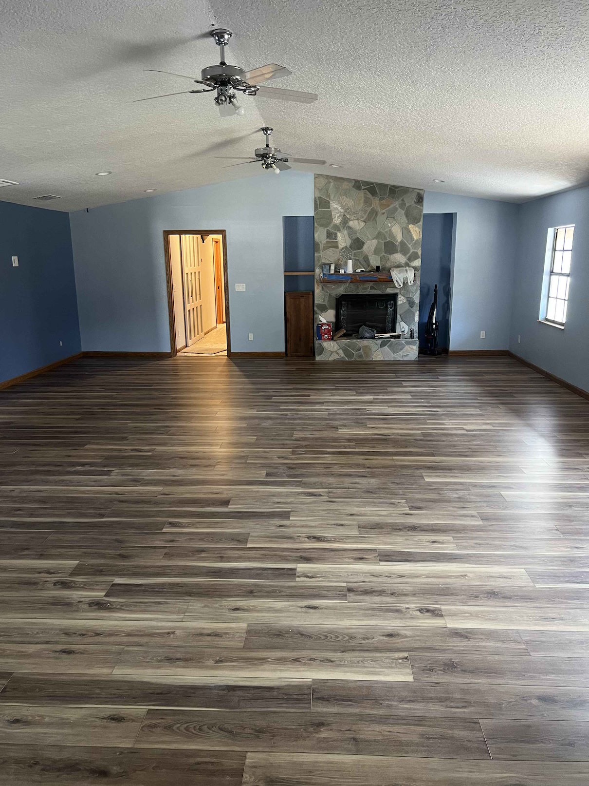 Completed trim work