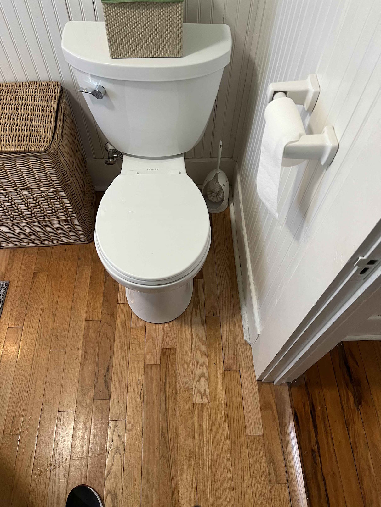 Toilet area after replacement